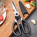Stainless Steel Multipurpose Kitchen Scissor Tool for Meat Vegetables Barbeque Chicken Kitchen Supplies with Safety Sheath.