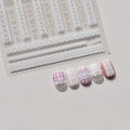 1pcs 5D Relief Kawaii Lace Series Nail Art Stickers Pink Bow Heart Nail Decoration Decals Self-Adhesive Manicure Accessories DIY. 
