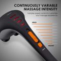 Cordless Handheld Back Massager with Heat, Deep Tissue Percussion Massager, 3 Sets of Dual Pivoting Heads,Rechargeable Hand Held Massager for Neck,Back Shoulder,Calf,Legs. 