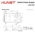 HUNST MeanWell LRS-600-24/36/48V 110V/220V Single Output Switching Power Supply for Raycus, JPT Laser Marking Machine.. 