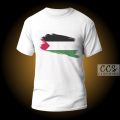 Palestine Flag Printed Round Neck T-shirt For Men & Women. 