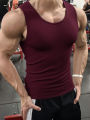 Summer Men's Vest Stripe Gym Tank Top Men Fitness Sleeveless Shirt Male Exercise Sports Vest Undershirt Bodybuilding Clothing. 