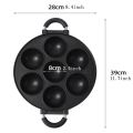 7 Hole Cooking Cake Pan Cast Iron Omelette Pan Non-Stick Cooking Pot Breakfast Egg Cooker Cake Mold Kitchen Cookware Kitchenware. 