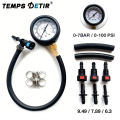 Fuel Pressure Test Kit, 0-100psi/0-7bar Pressure Tester, 6.3/7.89/9.49 Interface, Suitable For Cars, Motorcycles, And Trucks.. 