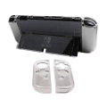 Transparent Protective TPU+PC Glitterry Cases for  Switch Oled Console Video Gamepad Cover Skin Accessories. 