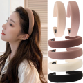 1/2/3/5pcs Wild Solid Color Sponge Headband for Women Fashion Girl Wash Face Wide Edge Simple Hair Band. 