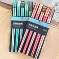 5 Pairs Japanese Style Morandi Colors Chopsticks Set Non-Slip Chopsticks Dishwasher Safe for Home Restaurant Sushi Chopsticks. 
