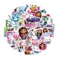 10pcs/30pcs/50pcs Gabby Dollhouse Cartoon DIY Party Decoration Stickers Birthday Party Supplies Kids Boys Girls .