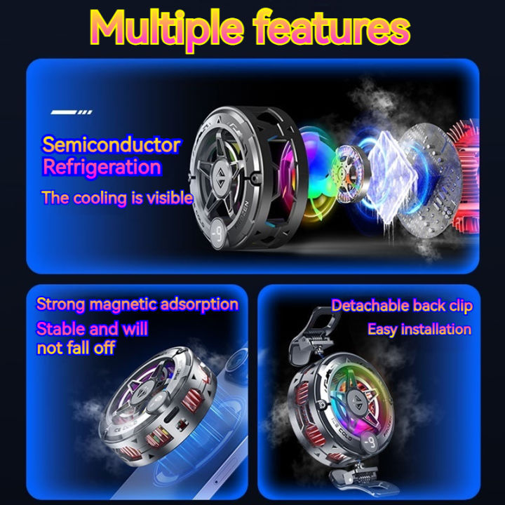 K20%20Universal%20Portable%20Magnetic%20Semiconductor%20Phone%20Cooler%20with%20Digital%20Display%20RGB%20Lights%20Powerful%20Cooling%20Fan%20for%20Gaming%20-%20Image%204