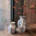 1PCS Hand-Painted Blue and White Porcelain Vase Elegant Home Decor for Living Room Entryway Desktop Flower Arrangement Display home decoration item.