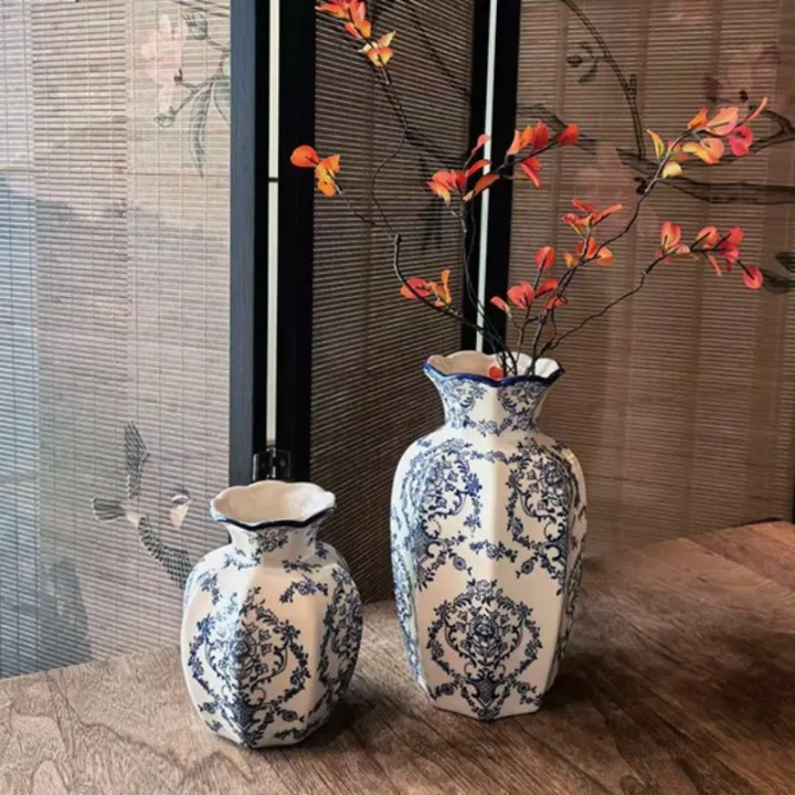 1PCS%20%20Hand-Painted%20Blue%20and%20White%20Porcelain%20Vase%20Elegant%20Home%20Decor%20for%20Living%20Room%20Entryway%20Desktop%20Flower%20Arrangement%20Display%20home%20decoration%20item%20-%20Image%202