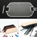 3Pcs/set Acrylic Pen Pocket Leather Template Set DIY Home Handwork Leathercraft Sewing Pattern Tools Pencil Box Pencil Case.