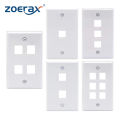 ZoeRax Keystone Jack Wall Plate USA Faceplate, Low Profile Ethernet WallPlate Single Gang FacePlates for Keystone Coupler - 1PCS.