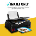 Printable Magnetic Sheets for Inkjet Printer - Printable Magnetic Paper for DIY Crafts,  Room Decorations, Easy to Cut, Non Adhesive for Photo Fridge Magnets, Refrigerator Magnetic Sticker. 