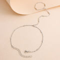 Elegant Tiny Chain Bracelet Finger Rings For Women Gold Color Link Chains Connecting Hand Harness Bracelets Jewelry. 