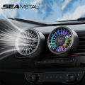 SEAMETAL Car USB Fan Air Vent Ambient Light Cooling Fan Air Freshener Free-Rotation Stable Clip Silent Fan 3-Speed Adjustable. 