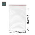 100pcs 1½*2 Inches Clear Ziplock Bags. 