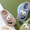 New Funny Cartoon Winter Soft Sole Mens Indoor Floor Non-slip Platform Slides Warm Plush Slippers Male Home Casual Cotton Shoes. 