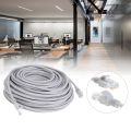 5M/10M/15M/20M/30M Optional Gray CAT5/CAT-5e Ethernet Cable RJ45 + DC Power CCTV Network Lan Cable For System IP Cameras. 
