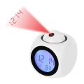 1PCProjection Alarm Clock Ceiling Display Snooze Desk Table Clock Voice Multifunction Digital Projection Clock Temperature Displ. 