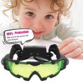Kids Night Vision Goggles Adjustable Spy Gear Night Mission Goggles with Flip-Out Lights Green Lens Protect Eyes for .