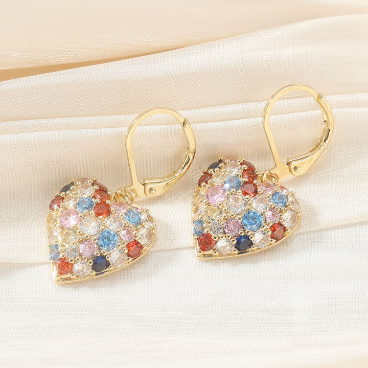Cute%20Love%20Heart%20Shape%20Dangle%20Earring%20Bracelet%20Charms%20Colorful%20Zircon%20Earrings%20For%20Women%20Romantic%20Jewelry%20Lovers%20%20-%20Image%202