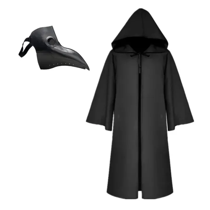 Medieval%20Plague%20Doctor%20Mask%20and%20Cloak%20Set%20Adult%20&%20Child%20Roleplay%20Costume%20Halloween%20Black%20Robe%20with%20Hood%20for%20Cosplay%20Party%20-%20Image%207
