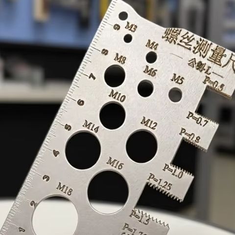 Screw Thread Pitch Gauge Ruler Measuring Tool Bolt Nut Metric Machining Threads Screw Cutting Gauge Angle Model Measuring