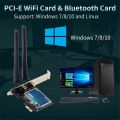 FENVI 1200Mbps Wireless WiFi Card PCIE Adapter FV-AC1200 Dual Band 2.4Ghz/5Ghz 802.11AC For Bluetooth4.0 WiFi Adapter Win7/10/11. 