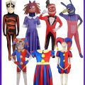 The Amazing Digital Circus Cosplay Costume Pomni Jax Plushie Bunny Caine Ragatha Doll Dress Suit Cosplay Halloween Costume Kids. 