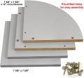 Corner Wall Mount Shelf 2 Tier Wall Mounted Corner Shelves Corner Shelves Bookshelf Zig Zag style. 
