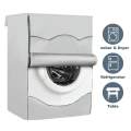 1pc Silver Washing Machine Cover, Waterproof And Dustproof Cover For Washing And Drying Machine,Bag,Organizer,Storage. 