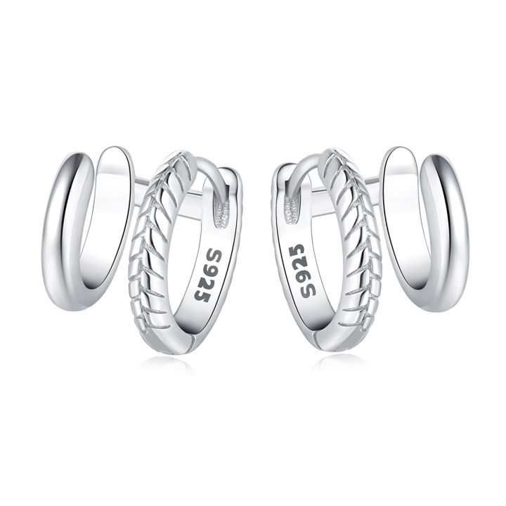 Real%20925%20Sterling%20Silver%20Serpentine%20Double%20Loop%20Earrings%20Jewelry%20Hoop%20Earrings%20For%20Women%20Jewelry%20Fine%20Birthday%20Party%20Gifts%20-%20Image%207