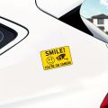 1Piece Smile You're in Front of The Camera Self-Adhesive Security Alert Sticker for Home and Business CCTV Cameras Watertight. 