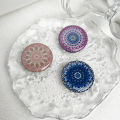 1pc Mandala pattern drop adhesive Socket phone stand Drop adhesive pattern foldable desktop stand Mandala mobile phone grip. 