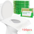 100PCS Disposable Toilet Seat Cover Portable Travel Camping Hotel Bathroom Degradable Waterproof Toilet Mat Accessories. 