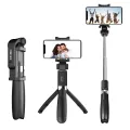 5.5 Feet Long Bluetooth Selfie Stick with Tripod -3 in 1. 