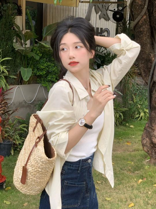 Clear%20Stock%20%F0%9F%92%A5%20%20%20Sfb008%20%F0%9F%98%81%20Women's%20Long-Sleeved%20Collared%20Shirt,%20Simple%20Solid%20Color,%20Oversize,%20Casual%20Korean%20Style%20Fashion%20Work%20Shirt,%20the%20Fabric%20Is%20Bouncy%20and%20Doesn'T%20Stick%20to%20the%20Body.%20-%20Image%208