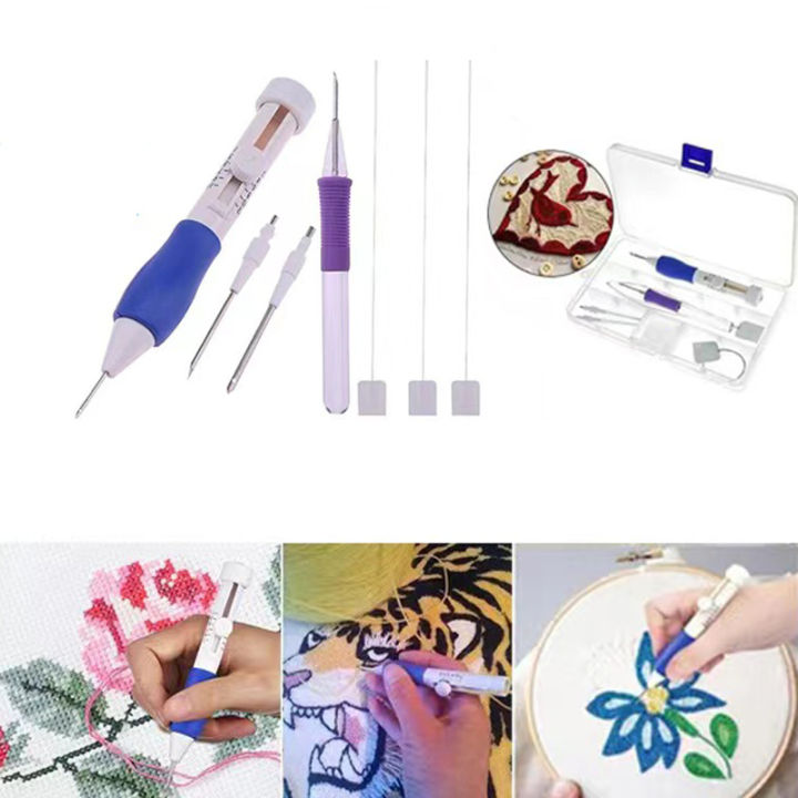 Embroidery Punch Needle Kit Stitching Tool Set Magic Embroidery Needle ...