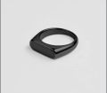 A Beautiful Silver Black Gold Italian Ring For Men/Women Black Apoxy Head Unisex. 