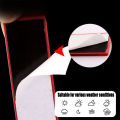 Truck Trailer Rectangle Plastic Reflector Reflective Tape Adhesive Auto Safety Night Warning Plate Stickers Car Accessories 8pcs. 