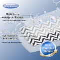 1pc Black White Wavy Stripe Artwork Geometric Shower Curtain Waterproof PEVA Modern Minimalist Bathroom Decor. 