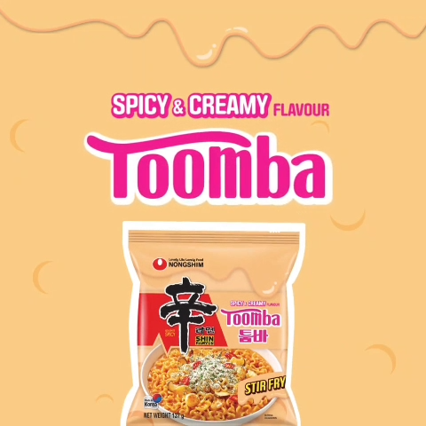 Nongshim Ramen Noodles, Gourmet Instant Ramen, Premium Noodle, Spicy Creamy Stir Fry, Shin Toomba Shin Ramyun Toomba Spicy Creamy Noodles