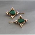 Elegant Retro Geometric Pearl Pendant Pendant Pendant Pendant Earrings Women's Exquisite Pendant Wedding Jewelry Gift. 