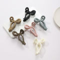 Ponytail Bow Big Hair Claw Crab Hair Accessories Ladies Solid Color Gradient Color Acrylic Bow Hairpin Hairpin Girl Headband. 