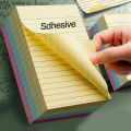 200sheets Line Sticky Notes 4 Colors Portable Student Note Marker Writing Sticky Notes Self-Adhesive Easy To Apply Notepad. 