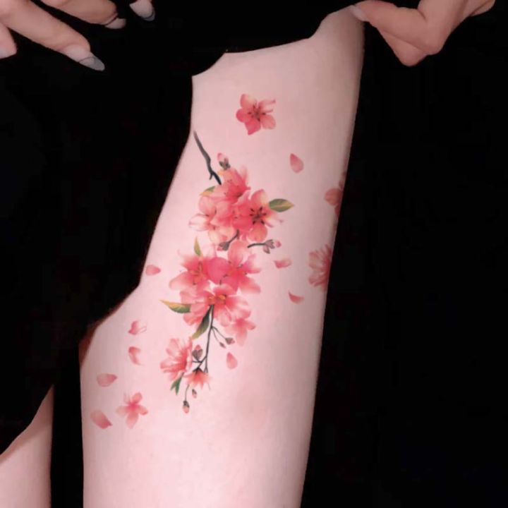 1Pc%20Cherry%20Blossom%20Temporary%20Tattoo%20Sticker,%20Long-lasting%20and%20Waterproof,%20Realistic%20Fake%20Tattoos%20for%20Man%20and%20Women,%20For%20Arm,%20Leg%20-%20Image%204