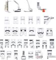 32 Sewing Machine Presser Feet, Multifunctional Kit of Sewing Machine Accessories for Multiple Sewing Machine Models. 