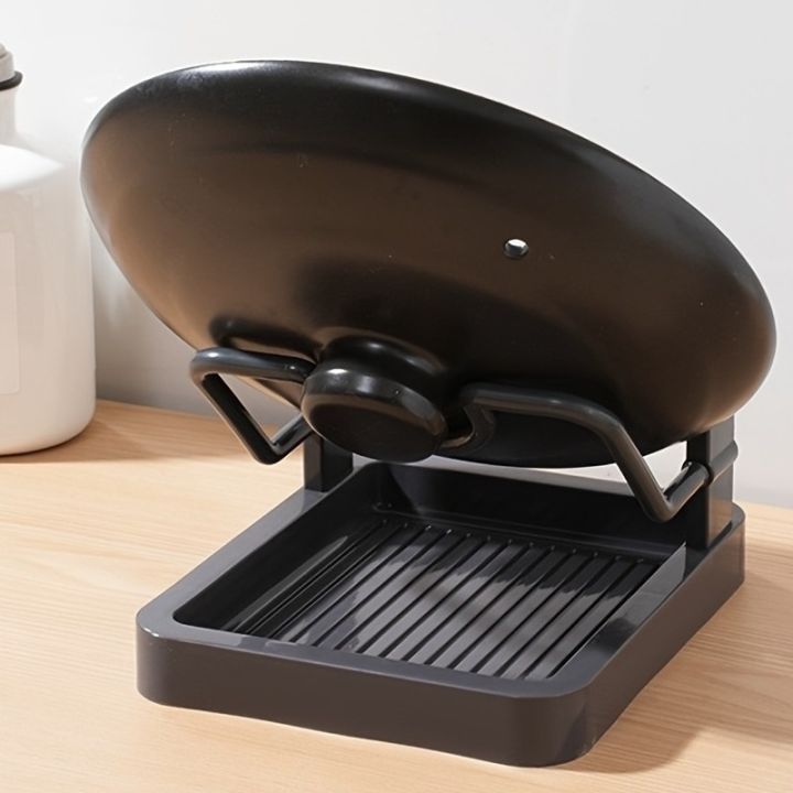 Générique Pot Lid Organizer - ABS Space Saving Rust Proof Lids Case For Countertop | Pots Lids