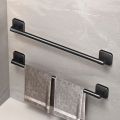 Bathroom Towel Holder White Without Drilling Bathroom Black Towel Rack Towel Bar Self-Adhesive Bathroom Towel Rack Towel Rail. 